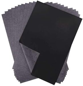 selizo 100 sheets black carbon transfer tracing paper for wood, paper, canvas and other art surfaces (9 x 13 inches)