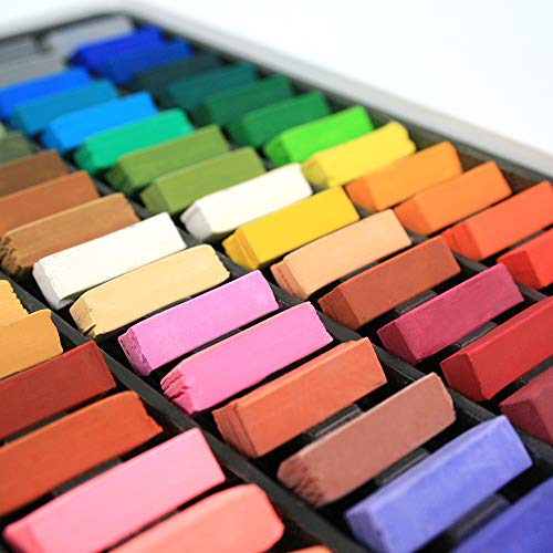 HA SHI Soft Chalk Pastels, 64 colors + 2pcs Non Toxic Art Supplies, Drawing Media for Artist Stick Pastel for Professional, Kids, Beauty Nail Art, Pan Chalk Pastel