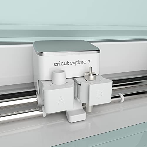 Cricut Explore 3 - 2X Faster DIY Cutting Machine for all Crafts, Matless Cutting with Smart Materials, Cuts 100+ Materials, Bluetooth Connectivity, Compatible with iOS, Android, Windows & Mac