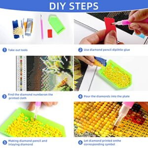 DKHDBD Diamond Painting Kits for Adults, 12x16 Inch DIY Paint by Numbers for Adults Beginner, DIY Full Drill Diamond Dots Paintings Picture Arts Craft for Home Wall Art Decor (Yellow Butterfly)