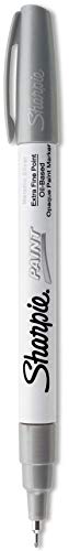 Sharpie Oil-Based Paint Marker, Extra Fine Point, Silver Ink, Pack of 3