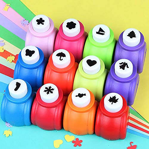 LoveInUSA Punch Craft Set, 10Pack Hole Punch Shapes Craft Hole Punch Scrapbooking Supplies Shapes Hole Punch Flowers Butterflies Great for Crafting & Fun Projects