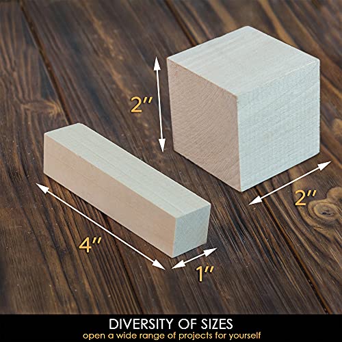 BeaverCraft BW18 pcs Basswood Carving Blocks Whittling Wood Carving Blocks Basswood for Carving Wood for Whittling Kit Wood Blocks for Carving Basswood for Wood Carving Set Wood Carving Wood