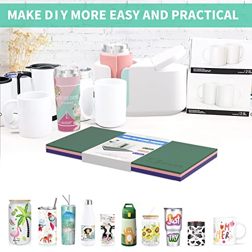 Sublimation Tumbler Wrap Compatible with Cricut Mug Press Tumbler Heat Press Machine 3 Thicknesses for Sublimation Tumblers Blanks Products Mug Press Attachment 11 x 5" Sublimation Wraps