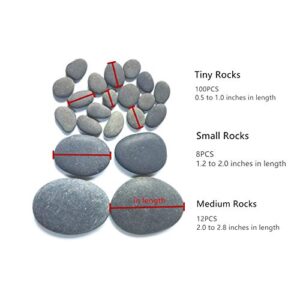 Lifetop 120PCS Painting Rocks, DIY Rocks Flat & Smooth Kindness Rocks for Arts, Crafts, Decoration, Medium/Small/Tiny Rocks for Painting,Hand Picked for Painting Rocks…