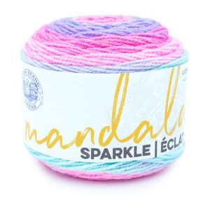 lion brand yarn mandala sparkle yarn, draco
