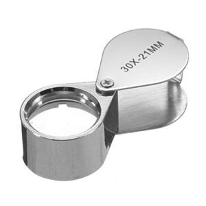 KINGMAS Pocket Jewelry Loupe 30x 21mm Jewelers Eye Magnifying Glass Magnifier