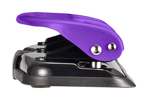 Bostitch Office EZ Squeeze Reduced Effort 3-Hole Punch, 12 Sheets, Purple (2105), 1.6" x 3" x 11"