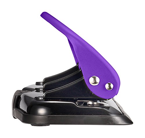 Bostitch Office EZ Squeeze Reduced Effort 3-Hole Punch, 12 Sheets, Purple (2105), 1.6" x 3" x 11"