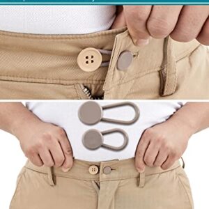 YUANHANG Pants Waist Button Extender: 12Pcs Button Extenders for Jeans - Women Men Pants Waist Extenders - Pants Waist Extension 1/1.4 Inches - 3 Colors Pant Waistband Expander