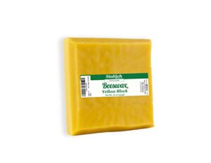 stakich yellow beeswax block – natural, triple filtered – 1 pound