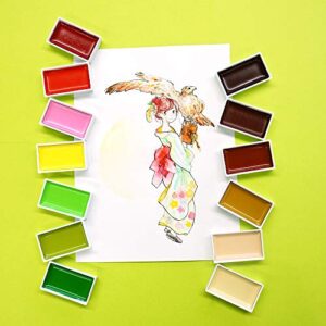 Kuretake Gansai Tambi Watercolors, 48 Colors