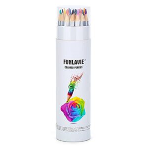 FUNLAVIE Colored Pencils 24 Coloring Pencils Premium Art Drawing Pencil for Adults Coloring Book