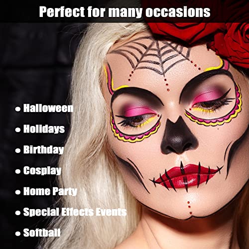CCbeauty Professional 36 Colors Face Body Paint Kit, Largest Oil Based Non-Toxic Hypoallergenic Neon Face Painting Palette Set with 10 Brushes for Halloween SFX Special Effects Cosplay Costume Makeup