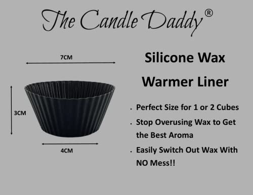 The Candle Daddy Pack of (3) Silicone Wax Warmer Liners - Re-Usuable - Must Have for All Wax Melt Users Easy Clean Up, Keep Wax Longer, Best Aroma/Throw