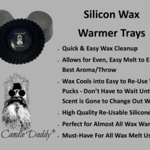 The Candle Daddy Pack of (3) Silicone Wax Warmer Liners - Re-Usuable - Must Have for All Wax Melt Users Easy Clean Up, Keep Wax Longer, Best Aroma/Throw