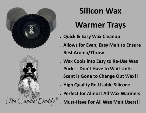 The Candle Daddy Pack of (3) Silicone Wax Warmer Liners - Re-Usuable - Must Have for All Wax Melt Users Easy Clean Up, Keep Wax Longer, Best Aroma/Throw