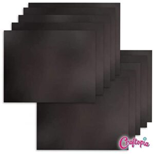 Craftopia Magnetic Sheet 8" x 10" Pack of 10 | Magnetic Sheets for Your Photos or Drawings to Stick on Your Fridge - Flexible Magnets with Adhesive Backing for Craft | Premium Quality