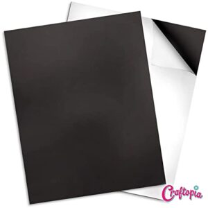 Craftopia Magnetic Sheet 8" x 10" Pack of 10 | Magnetic Sheets for Your Photos or Drawings to Stick on Your Fridge - Flexible Magnets with Adhesive Backing for Craft | Premium Quality