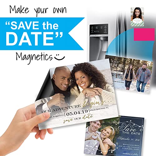 Craftopia Magnetic Sheet 8" x 10" Pack of 10 | Magnetic Sheets for Your Photos or Drawings to Stick on Your Fridge - Flexible Magnets with Adhesive Backing for Craft | Premium Quality