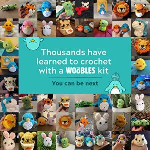 The Woobles Beginners Crochet Kit with Easy Peasy Yarn as seen on Shark Tank - Crochet Kit for Beginners with Step-by-Step Video Tutorials - Fred The Dinosaur