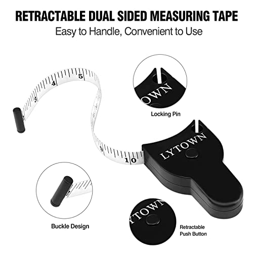 2PCS Tape Measure Body Measuring Tape 60inch (150cm), Retractable Measuring Tape for Body Measurement & Weight Loss, Accurate Body Tape Measure for Fitness, Tailor, Sewing, Handcrafts, Clothes