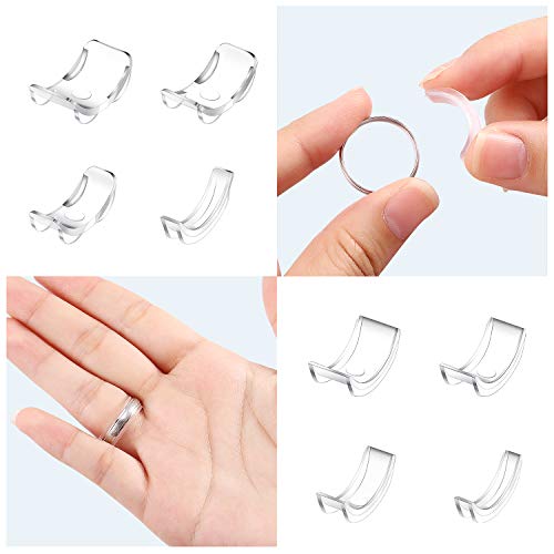 Ring Size Adjuster Invisible Ring Size Adjuster for Loose Rings Ring Adjuster Size Fit Any Rings Ring Guard Reducer, 8 Sizes (16 Pieces)