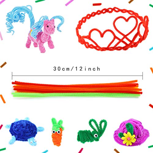 Caydo 360 Pieces Pipe Cleaners 40 Assorted Colored Chenille Stems for Art and Crafts, Children’s Craft Supplies (6 mm x 12 inch)