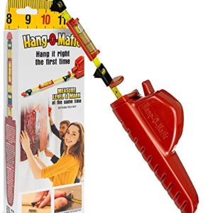 Hang-O-Matic All-in-One Picture Hanging Tool, Picture Hanger, Picture Frame Level Ruler, Perfect to Hang Pictures, Mirrors, TVs, and Shelves