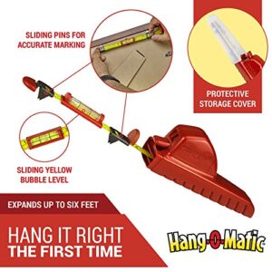 Hang-O-Matic All-in-One Picture Hanging Tool, Picture Hanger, Picture Frame Level Ruler, Perfect to Hang Pictures, Mirrors, TVs, and Shelves