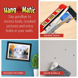 Hang-O-Matic All-in-One Picture Hanging Tool, Picture Hanger, Picture Frame Level Ruler, Perfect to Hang Pictures, Mirrors, TVs, and Shelves