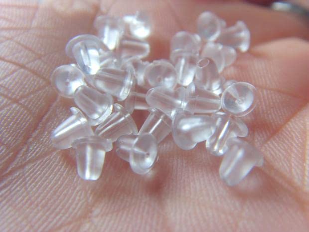 Elfstone 3mm Invisible Plastic Earrings Blank Pins Stud Tiny Head Findings DIY Supplies (200 pieces/100 Pairs)