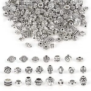 180± silver spacer beads – 100g tibetan antique silver color metal beads small loose spacer beads with radom styles for jewelry making diy charm bracelets