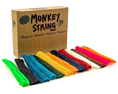 IMPRESA 500 Piece Pack of Original Monkey String (Jumbo Pack) - Bendable, Sticky Wax Yarn Stix, 6 inch Wax Sticks in Bulk - Great Toys for Home and Travel, 13 Colors Products