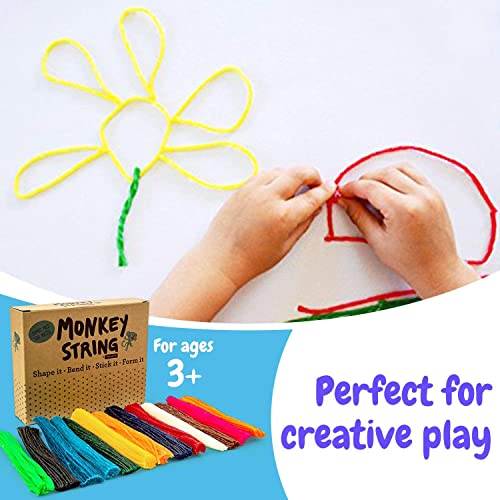 IMPRESA 500 Piece Pack of Original Monkey String (Jumbo Pack) - Bendable, Sticky Wax Yarn Stix, 6 inch Wax Sticks in Bulk - Great Toys for Home and Travel, 13 Colors Products