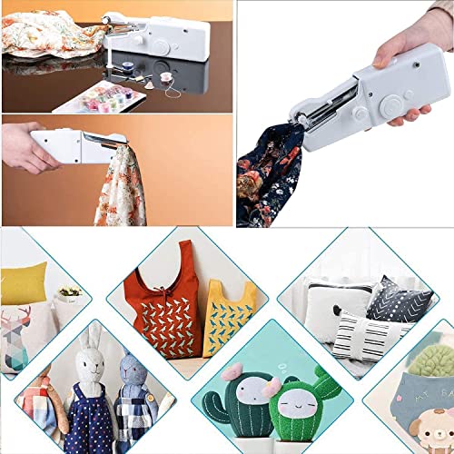 Black Handheld Sewing Machine, Mini Portable Electric Sewing Machine for Adult, Easy to Use and Fast Stitch Suitable for Clothes,Fabrics, DIY Home Travel