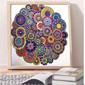 Hibah Diamond Painting DIY 5D Special Shape Rhinestone, Mandala Flower, Partial Diamond Crystal Diamond Painting Set