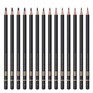 MARKART Professional Drawing Sketching Pencil Set - 14 Pieces,Graphite,(12B - 4H), Ideal for Drawing Art, Sketching, Shading, Artist Pencils for Beginners & Pro Artists