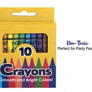 Trail maker 12 Pack Crayons - Wholesale Bright Wax Coloring Crayons in Bulk, 10 Per Box, 12 Box Bundle Art Set