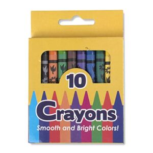 Trail maker 12 Pack Crayons - Wholesale Bright Wax Coloring Crayons in Bulk, 10 Per Box, 12 Box Bundle Art Set