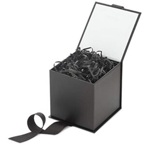 Hallmark Black Ribbon and Paper Fill Small Gift Box with Lid