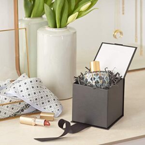 Hallmark Black Ribbon and Paper Fill Small Gift Box with Lid