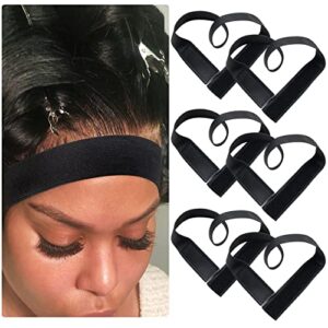 bepartner lace melting elastic band for wig: 6 pcs wigs bands for lace frontal melt – edge wrap to lay edges | lace front melt laying strap