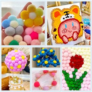 Praisebank 300pcs 1 inch Pom Poms, Pom Poms for Arts and Crafts, Pom Pom Balls in jar, Pom Poms for Crafts.