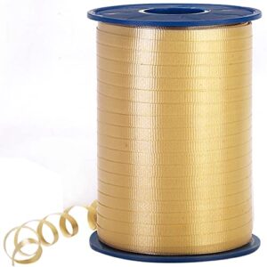 morex ribbon crimped curling ribbon morex, 3/16″ x 500 yd, soft gold