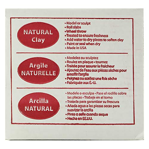 Craftsmart Natural Air-Dry Clay, White, 10lbs – All-Purpose Modeling Clay for Sculpting, Hand Modeling and Throwing, Non-Toxic,10114031