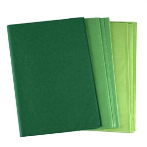 PLULON 60 Sheets Saint Patrick's Day Green Tissue Paper, Gift Wrapping Paper for DIY Gift Wrapping Birthday Wedding Holiday Paper Flower（Green）