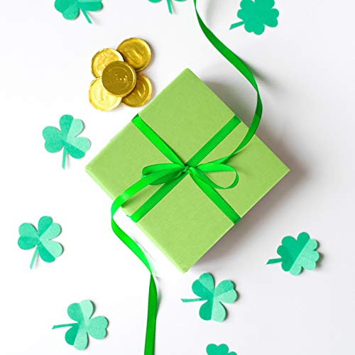 PLULON 60 Sheets Saint Patrick's Day Green Tissue Paper, Gift Wrapping Paper for DIY Gift Wrapping Birthday Wedding Holiday Paper Flower（Green）