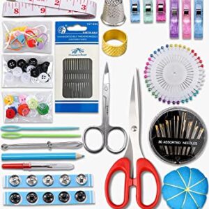 Large Sewing Kit for Adults: YUANHANG Newly Upgraded 251 Pcs Premium Sewing Supplies Set - Complete Sew Kit of Needle and Thread for Beginners - Travel Emergency - Basic Home Hand Sewing Repair Kits