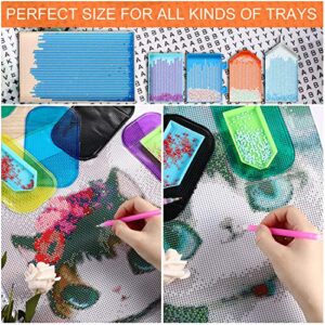 Blulu 6 Pieces Anti-Slip Tools Sticky Mat for Diamond Painting Sticky Gel Pad Non-Slip Universal Mount Holder 5.6 x 3.3 Inch for Holding Tray 5D Diamond Embroidery Accessories for Kids or Adults